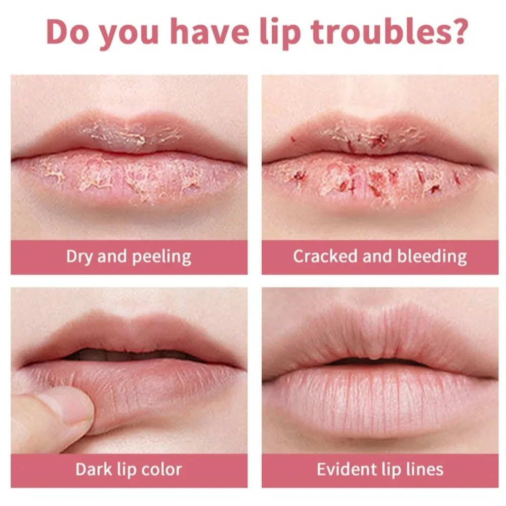 Balsamo per labbra colorato a lunga durata Crema idratante anti-essiccazione per la cura delle labbra Antiaderente Vitamina E Nutriente Lucidalabbra Cosmetici