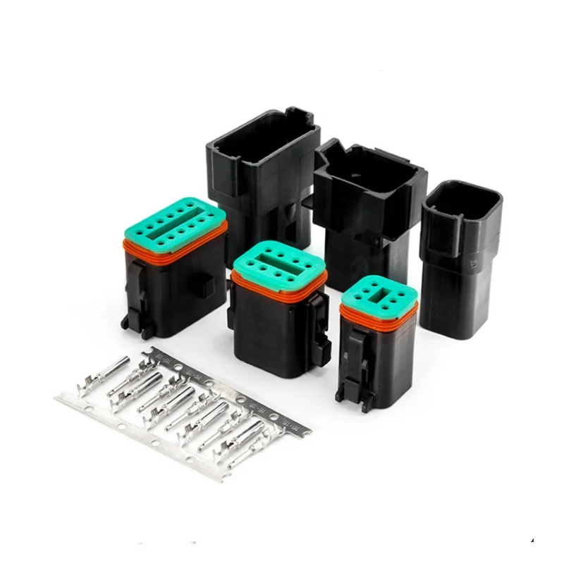 

Car connector black male female 2/4/8 hole DT06-2S-P012 electronic connector DT04-8P-E004