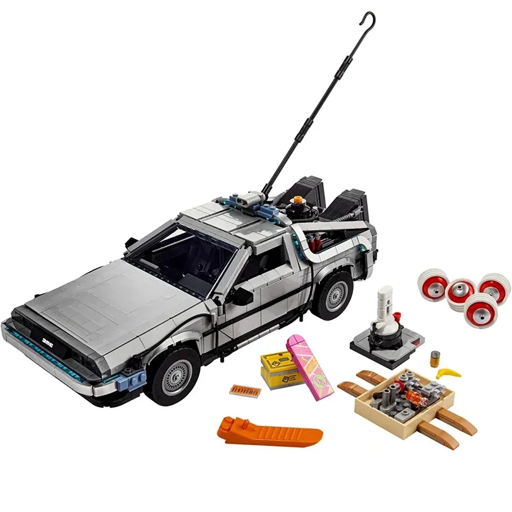 Blocs de construction compatibles avec la Machine du temps, retour vers le futur, voiture technique, briques, jouets de construction, cadeaux pour enfants, en Stock, 10300