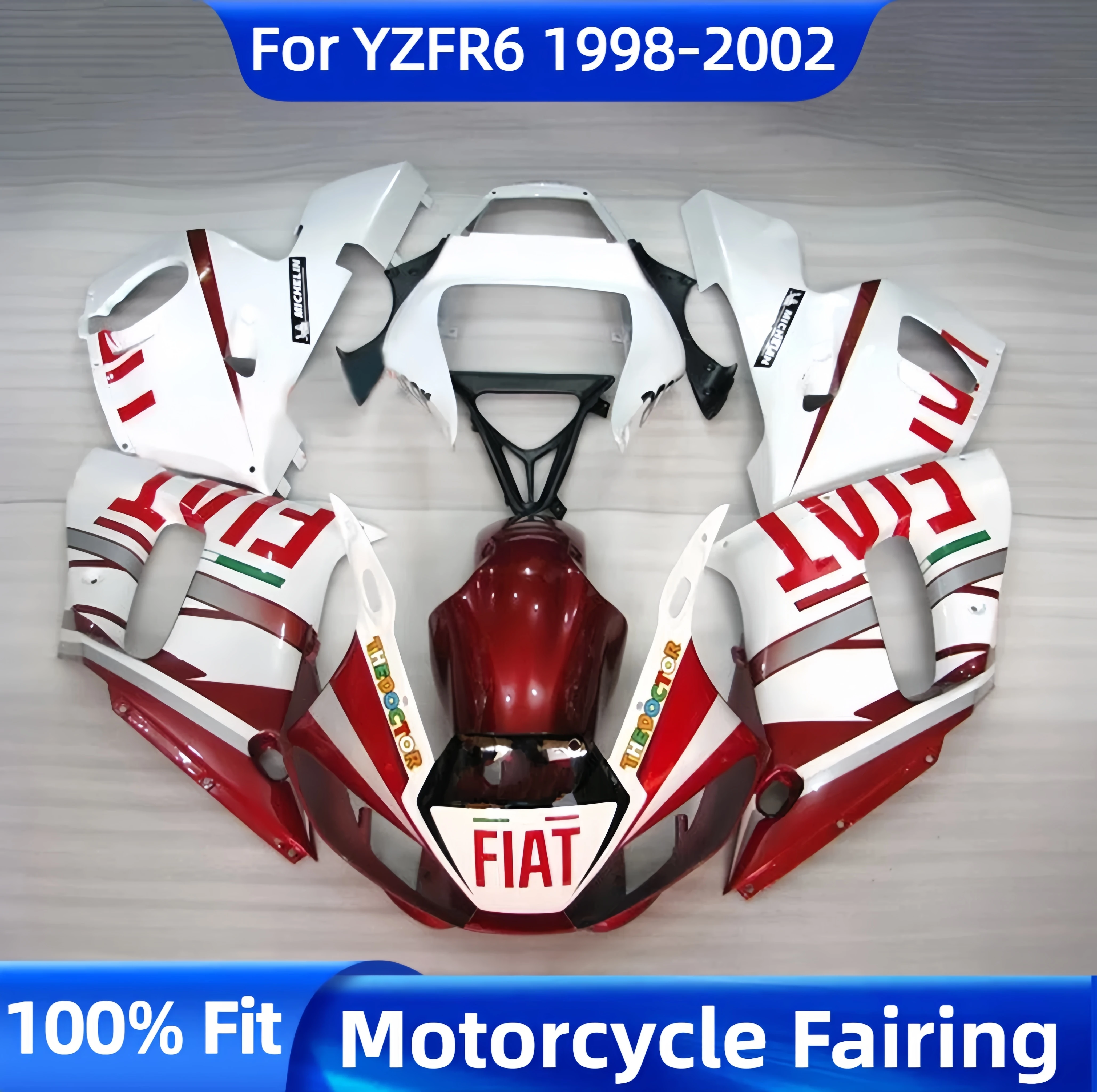 

hot selling Fairings kit for 1998 - 2002 YAMAHA YZF R6 plastic parts yzfr6 1999 2000 2001 98 - 02 fairing kits