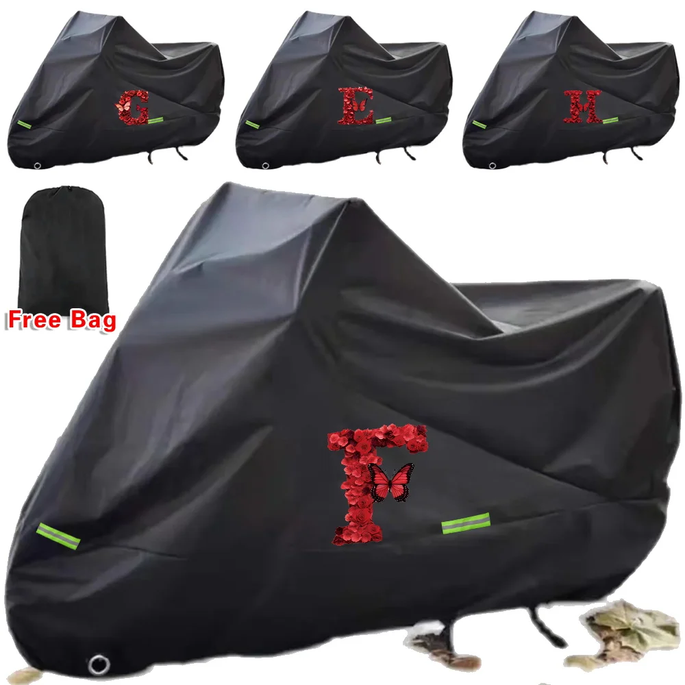 

Motorcycle Cover Bike Waterproof Dustproof UV Protective Outdoor All Season Indoor Moto Scooter Motorbike Cover Red Rose Series