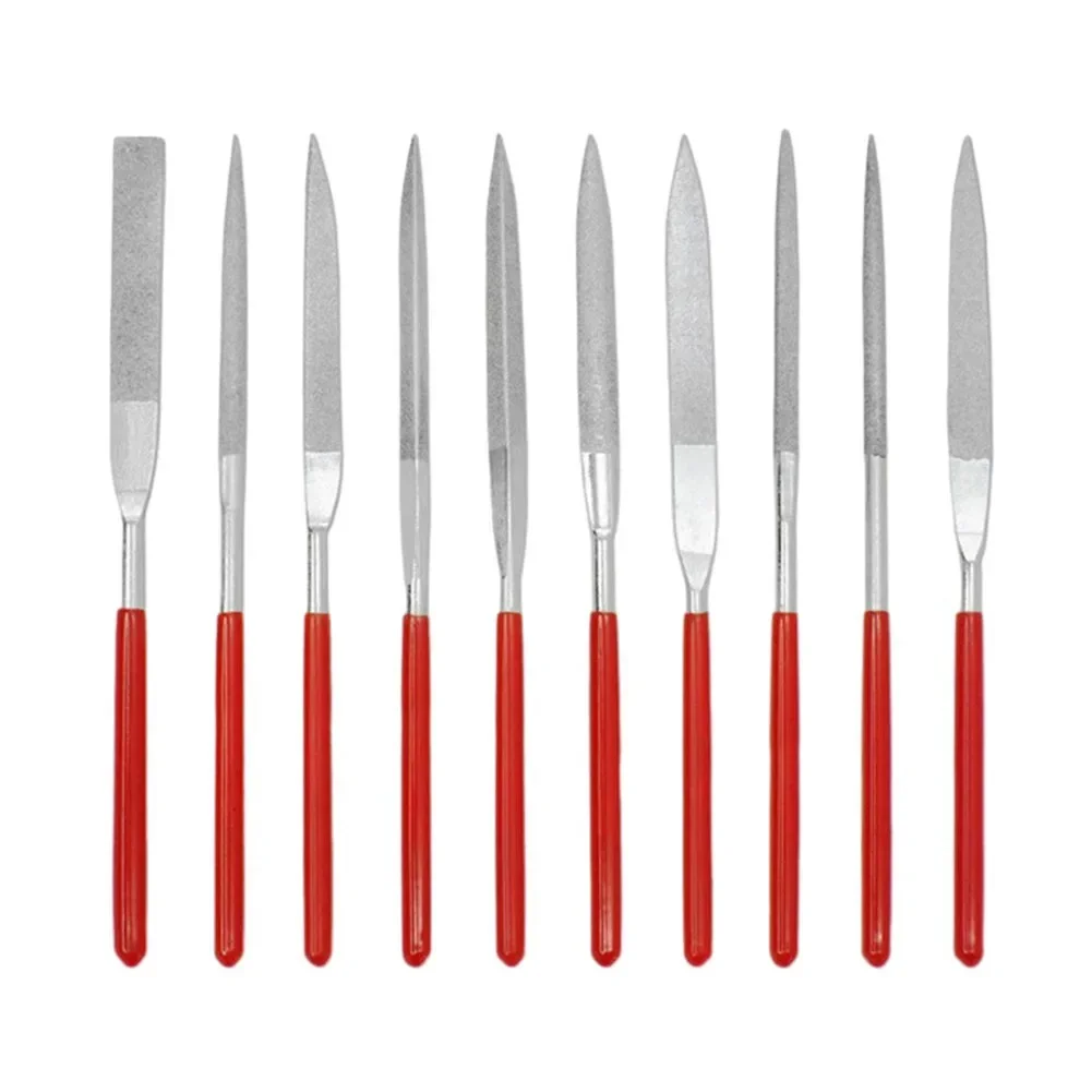 10pcs Diamond Files Metal Jeweler Stone Polishing Plating Alloy Needle Rasp File Set For Woodworking DIY Wood Carving Tools