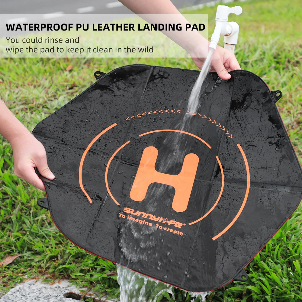 Sunnylife 60 سنتيمتر منصات الهبوط الطائرة بدون طيار ل DJI Mavic 4 برو الطائرة بدون طيار الوسادة للهواء 2S المحمولة منصة الهبوط مقاوم للماء ل DJI NEO حصيرة