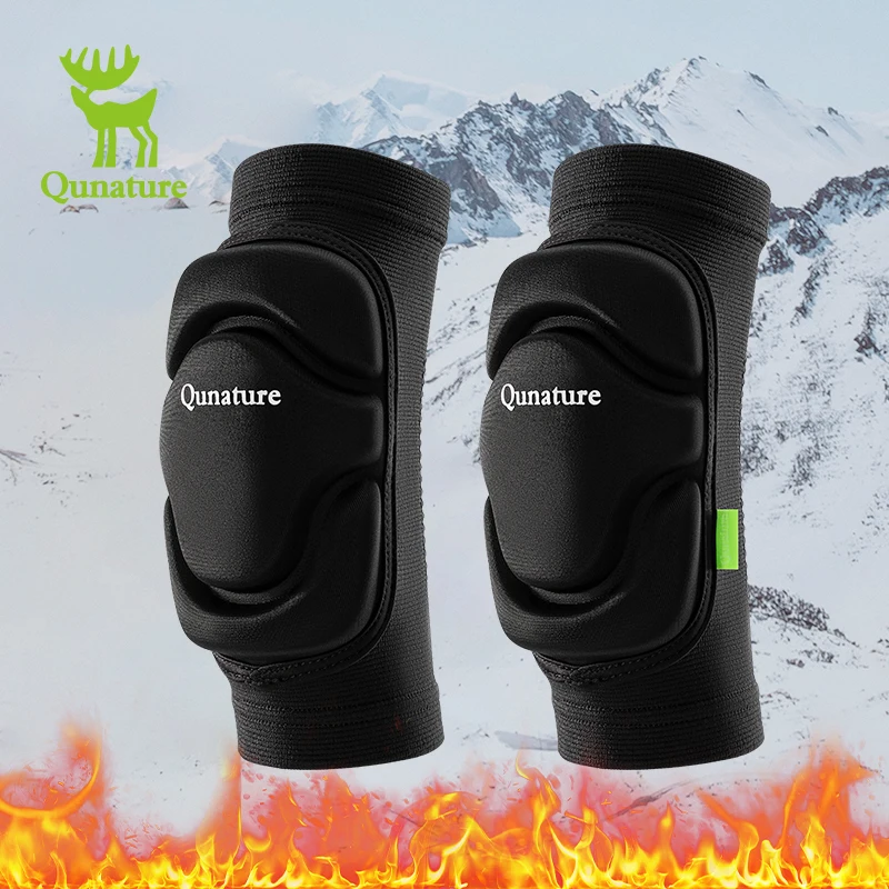 Qunature Ski Elbow Pads Single Double Board Sports Protective Gear Elbow Anti-fall Bicycle Riding Outdoor Legs Elbow Pads