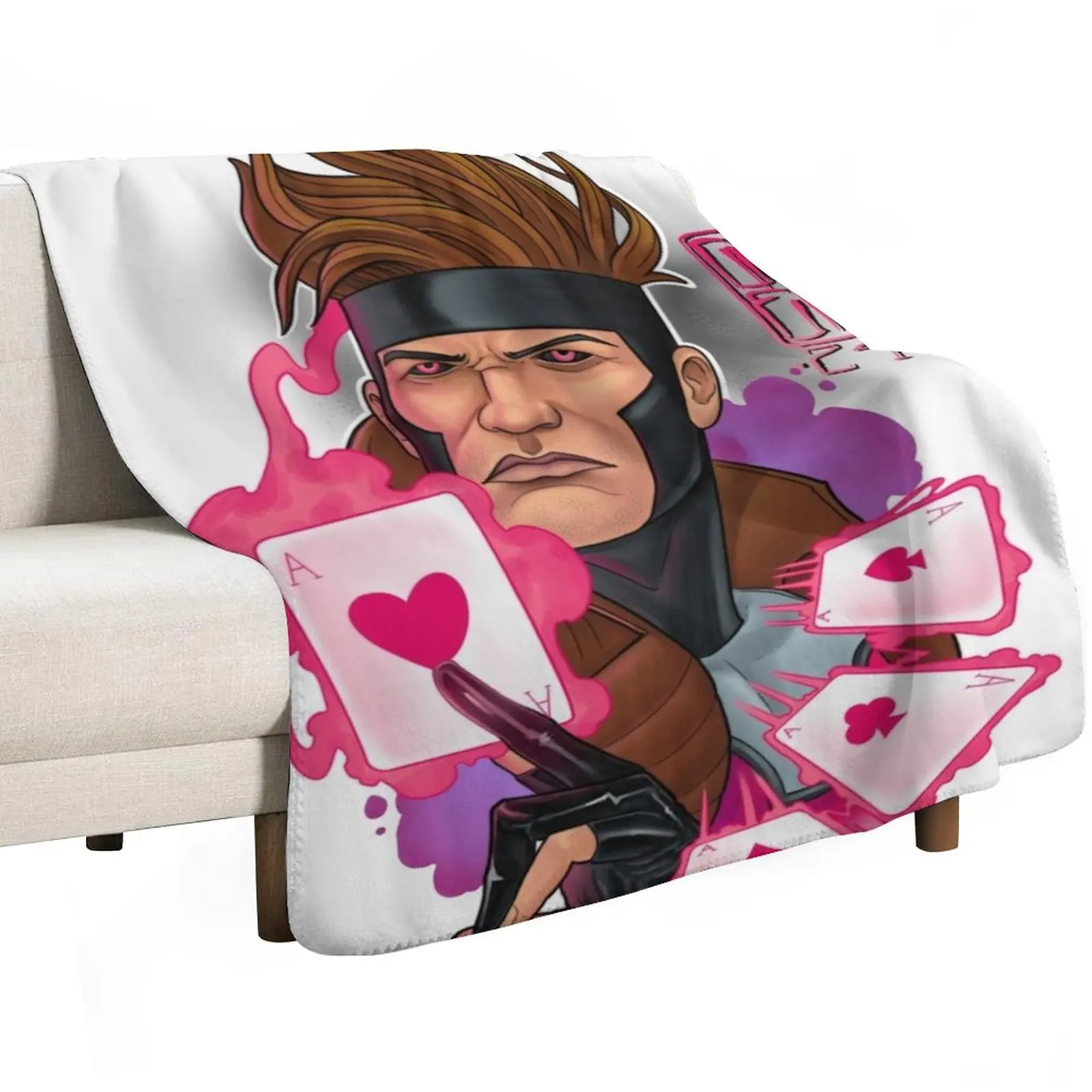 

X-men 97 Gambit Throw Blanket warm for winter Picnic Sofas Blankets