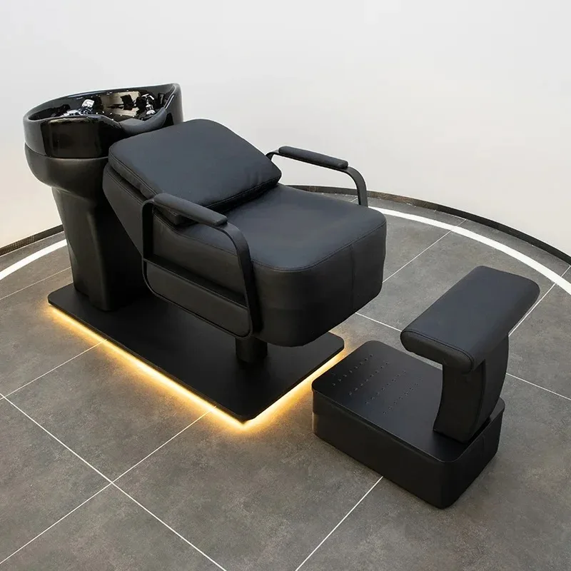 

Hairstyle Shaving Salon Chair Armchairs Beauty Recliner Shampoo Hairdresser Washbasin Sillones De Barberia Кресло Для Салона