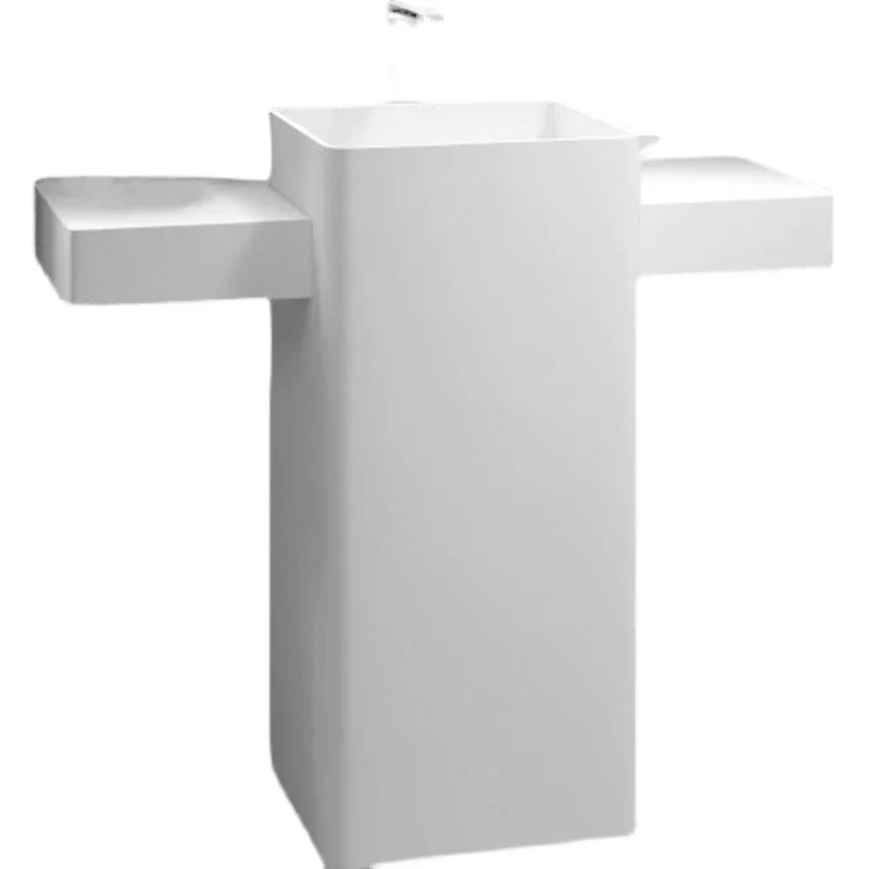 

Matte black artificial stone pillar basin, column type wash basin, floor type wash