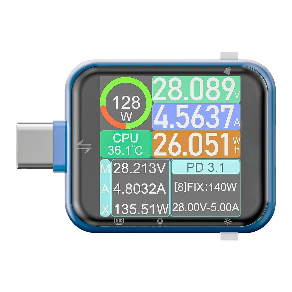 For ATORCH For T3p Tester Touch Screen For Charger Voltage Current Power Meter For Pd 3.1 QC Fast Charging Detector Tool