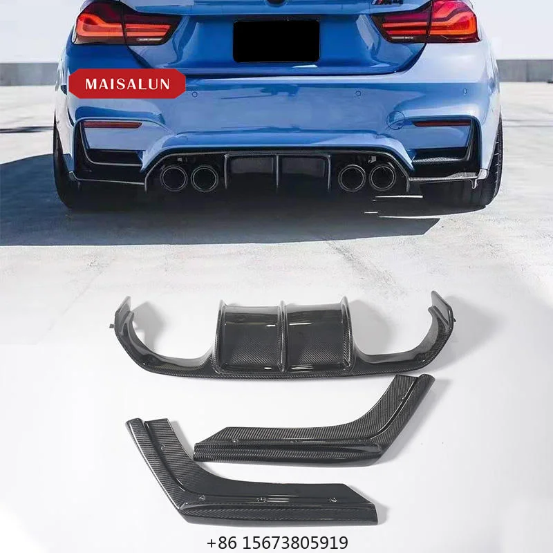 

Carbon Fiber Rear Diffuser for F80 F82 M3 M4 2015-2019 Rear Bumper Lip Upgrade to V Style Rear Diffuser