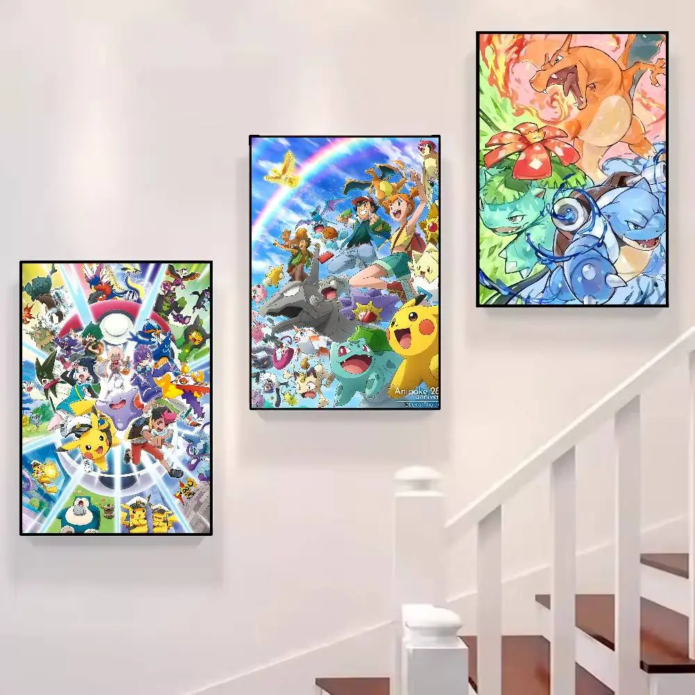 Wall Art Print Poster Japanese Art Exhibition Decorative Painting Modern Home Decor Gift Unframed Hot Anime P-Pokemon Japanese