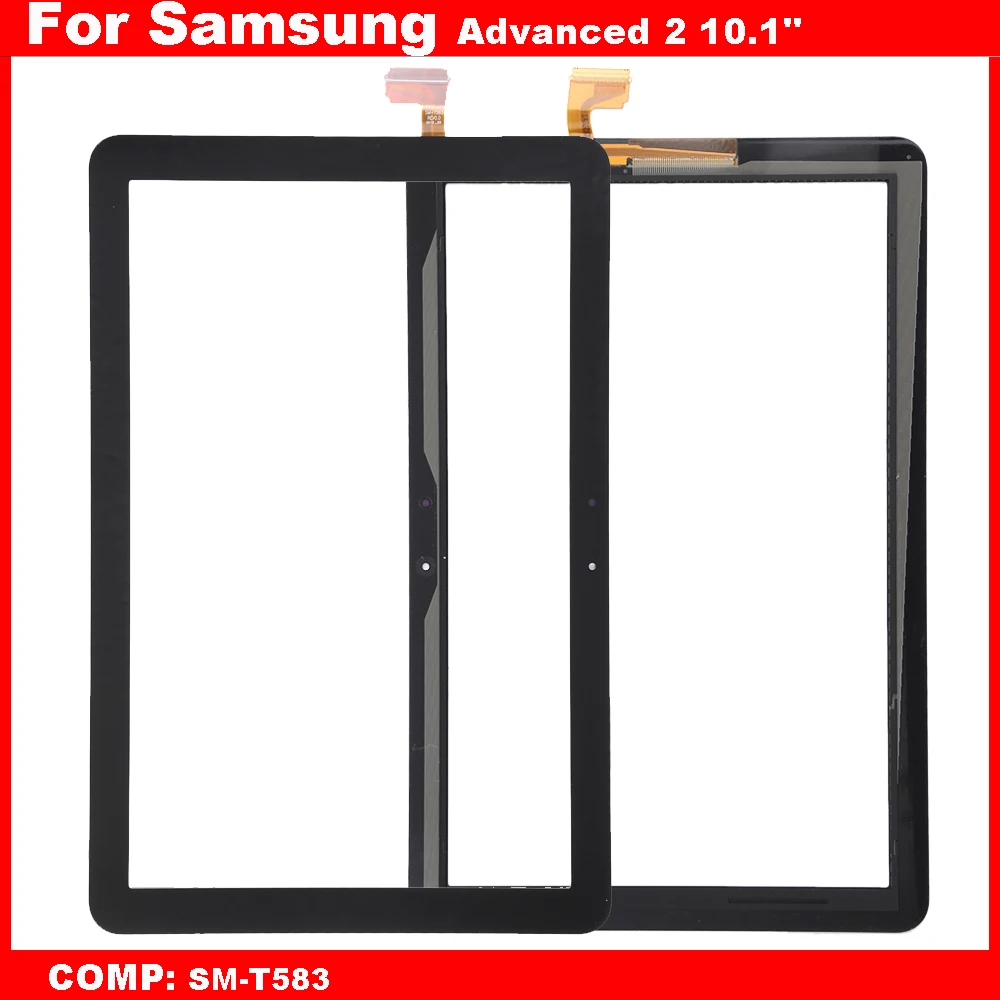 

Новинка для Samsung Galaxy Tab Advanced 2 SM-T583 T583 10,1 дюйма, сенсорный экран + передняя стеклянная панель ЖК-дисплея, запасные части