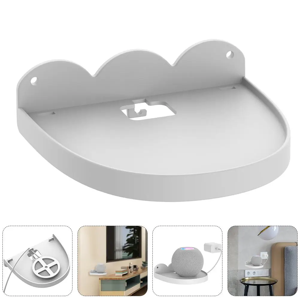 Multifunktionales Audio-Rack, weiß, Abs, 15 m Kabel, Wandmontage, Lautsprecherregal, Haushalt, elegant, praktisch, intelligenter Lautsprecher-Router