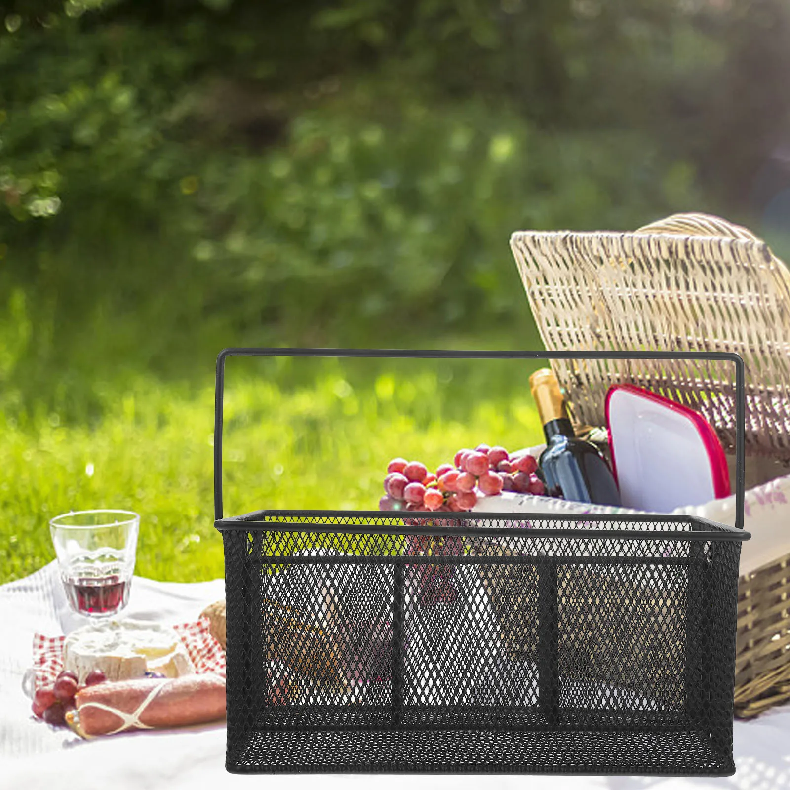 

Cutlery Holder Kitchen Utensil Storage Basket Metal Silverware Organizer Countertop Chopstick Spoon Fork Holder Drain