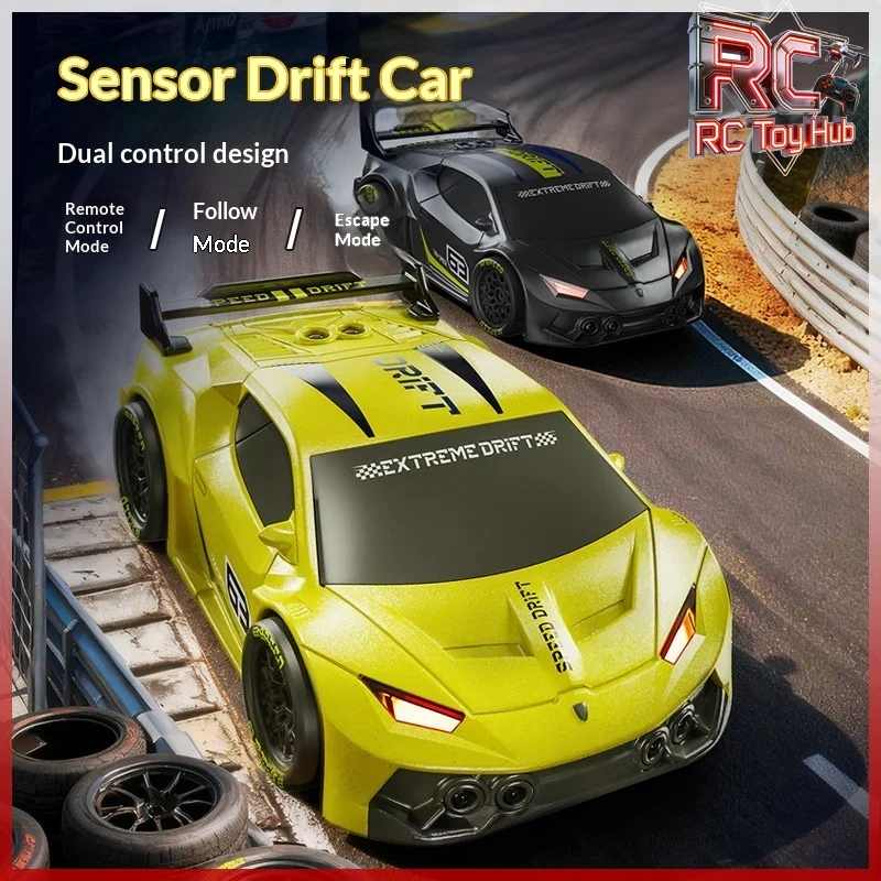 

Радиоуправляемая дрифт-машина с датчиками движения, двойным управлением, полным приводом, высокоскоростная, электрическая, для гонок, игрушка для мальчиков, подарок на день рождения