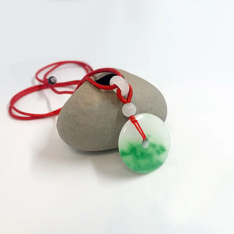 

Нефритовая подвеска с пряжкой безопасности, Нефритовый кулон с плавающим цветком, Нефритовое ожерелье.