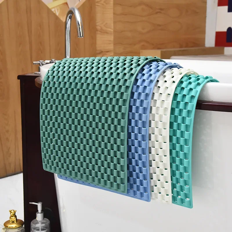 65x35cm and 74x42cm Thickened TPE Bathroom Anti-Slip Mat Massage Home Toilet Anti-Fall Mat Shower Floor Mat