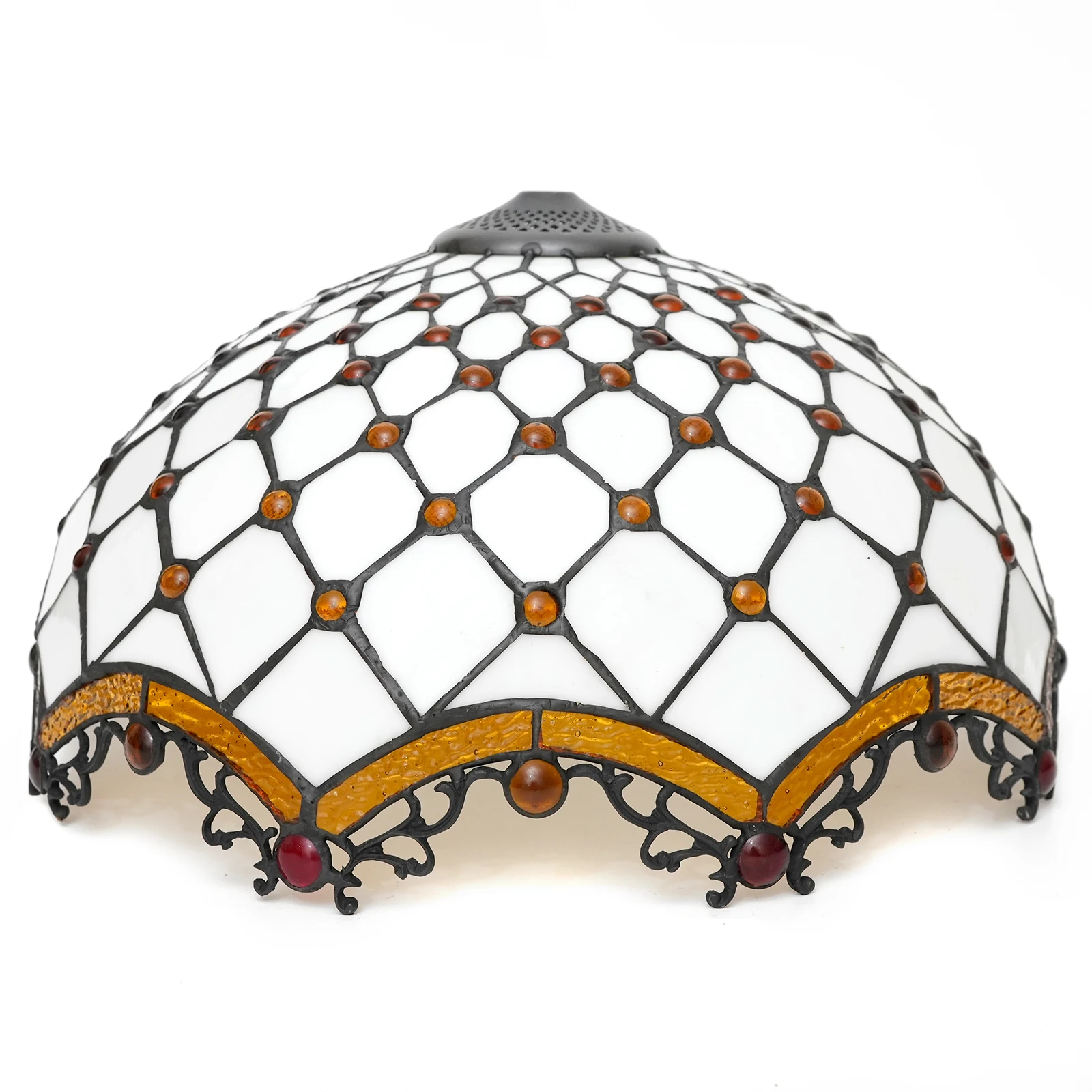 Large Lamp shade, Only 16 Inch Victorian style Stained Glass Lampshades for Table Floor Lampshade Replacement, Decor home office