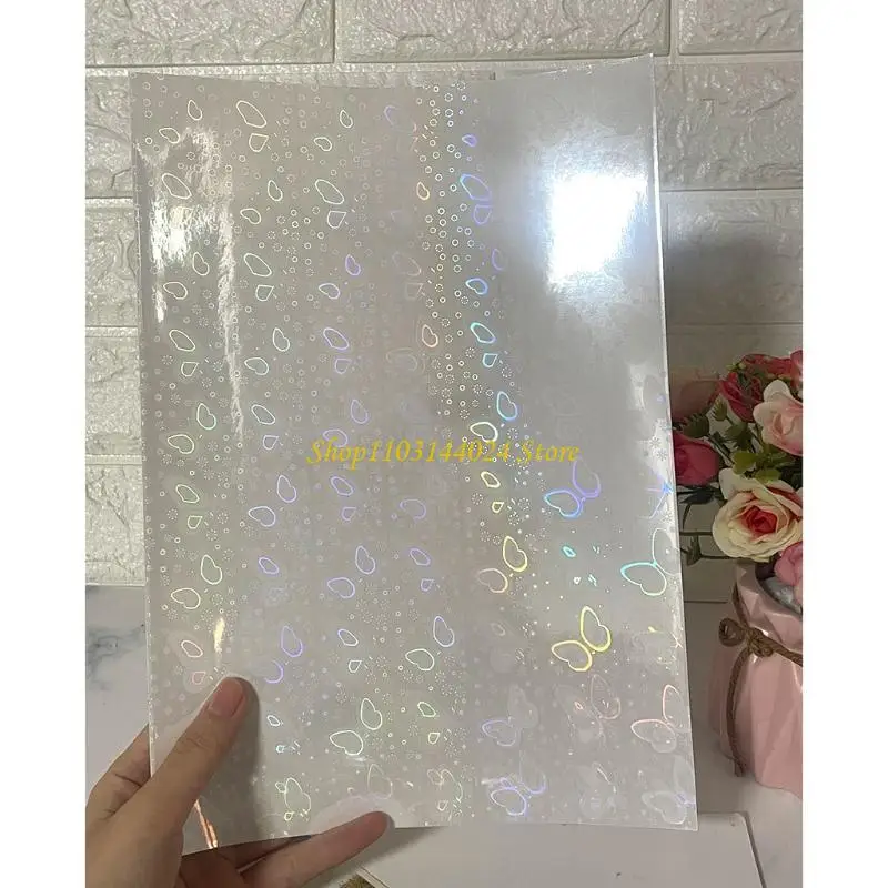 

N5KE Butterfly Holographical Cold Laminated Film Butterfly Glass Heart Dots Holographical Cold Laminated Film
