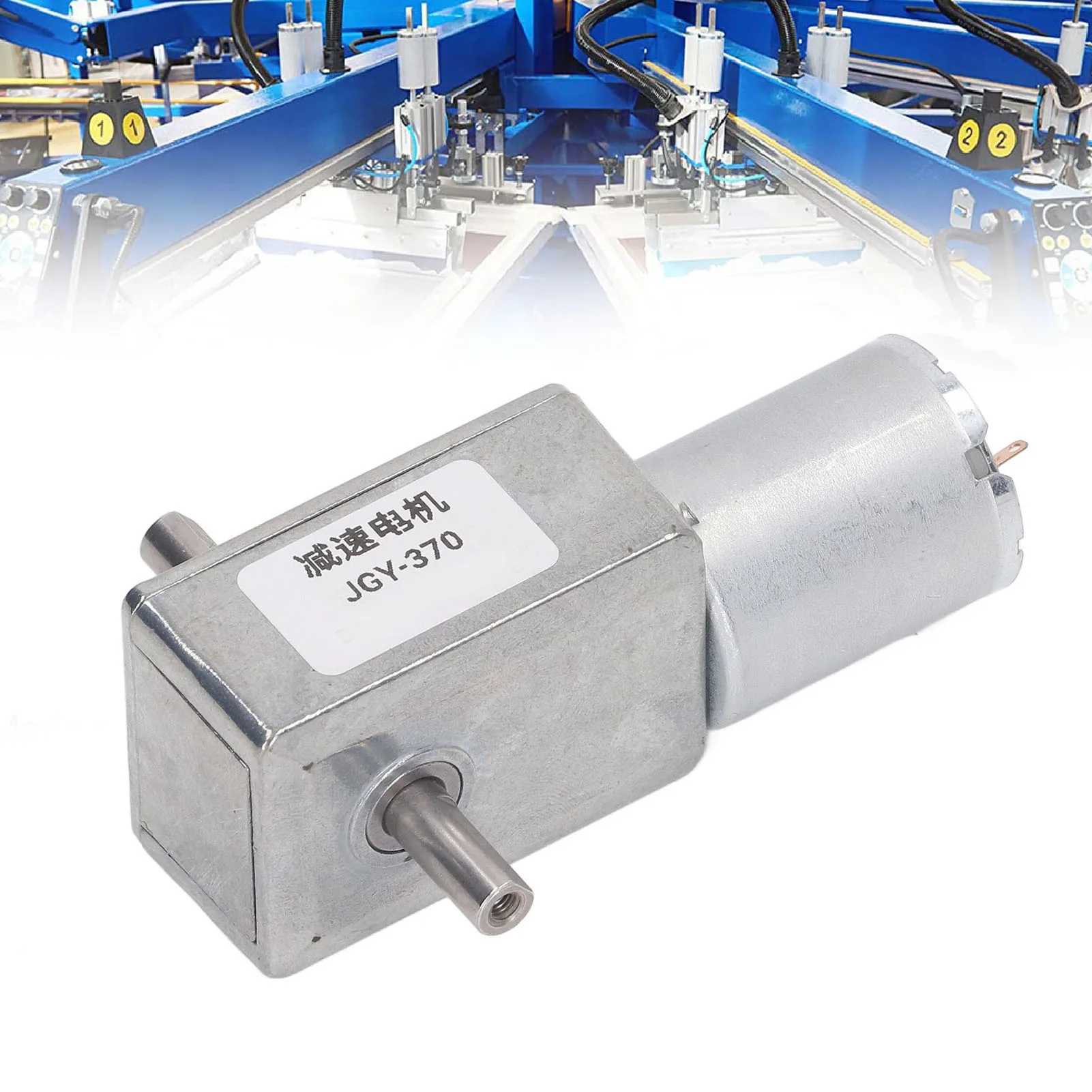 

Worm Gear Motor Gear Motor 12mm Double Shaft Self Locking Reversible Worm Gear Speed Reduction Motor with Fixing Base DC12V