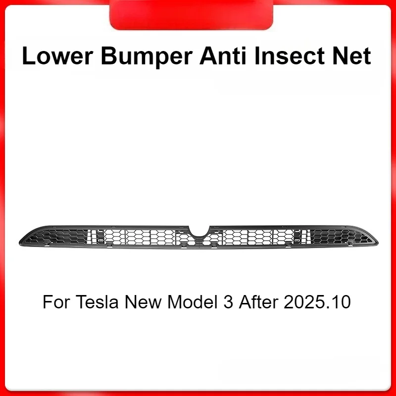 

For Tesla Model 3 Highland 2024 2025 Lower Bumper Anti Insect Net Anti Dust Proof Inner Vent Grille Cover Car Insect-proof Net