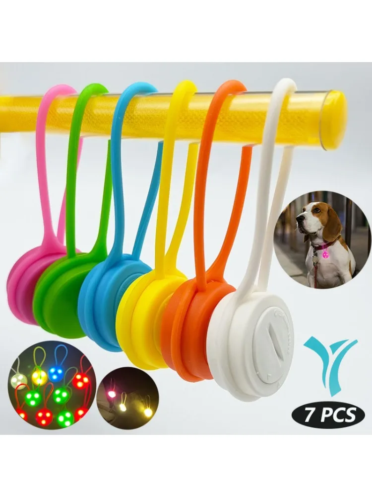 AliExpress NONE 7pcs Silicone Backpack Mini Bicycle Light For Night Riding Easily Bicycle Warning Light Rear LED Taillight For Cycling Safety