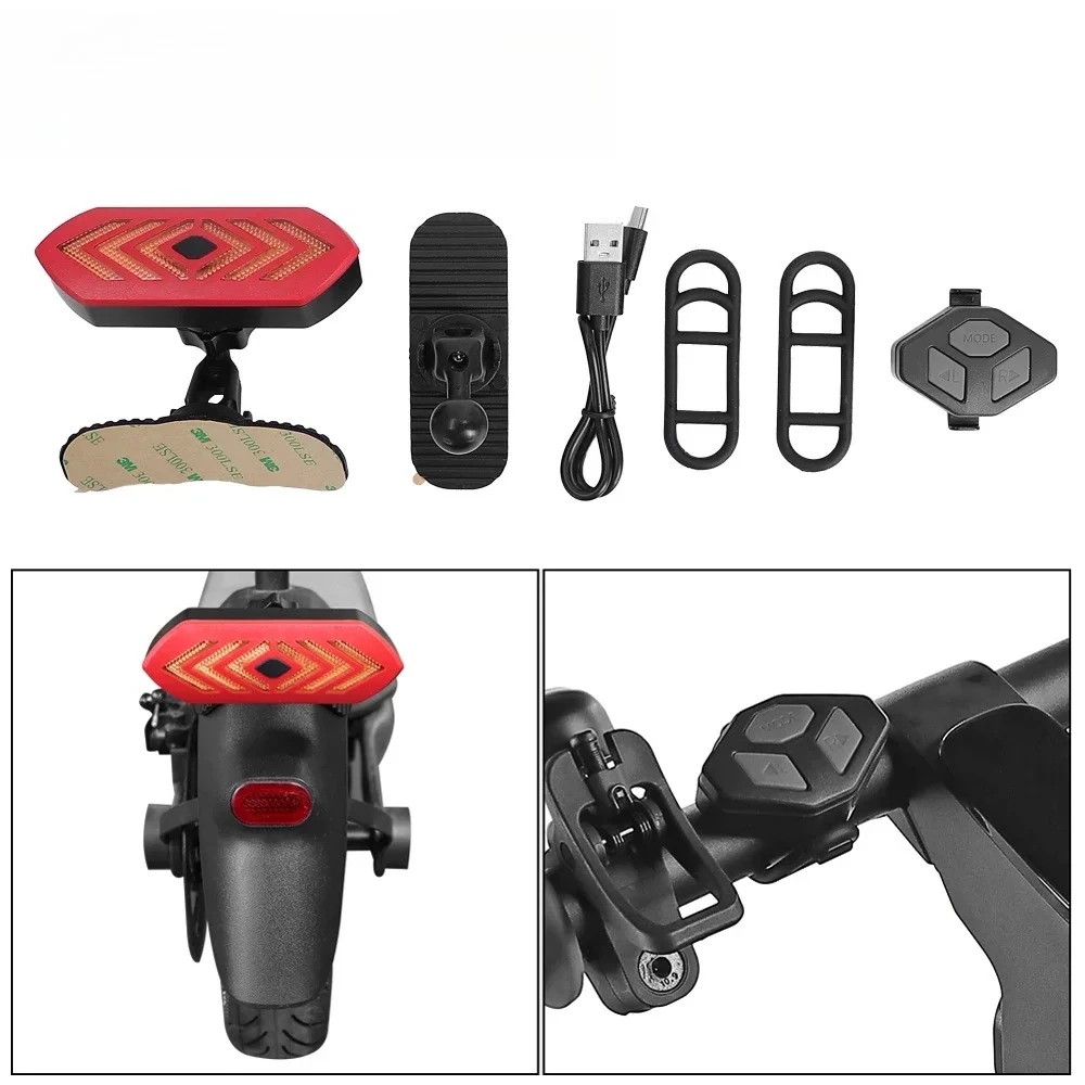 

Универсальный задний фонарь поворота для Xiaomi M365 Pro Mi3 Mi4 для Ninebot E-Scooter, заднее крыло, USB перезаряжаемый указатель поворота