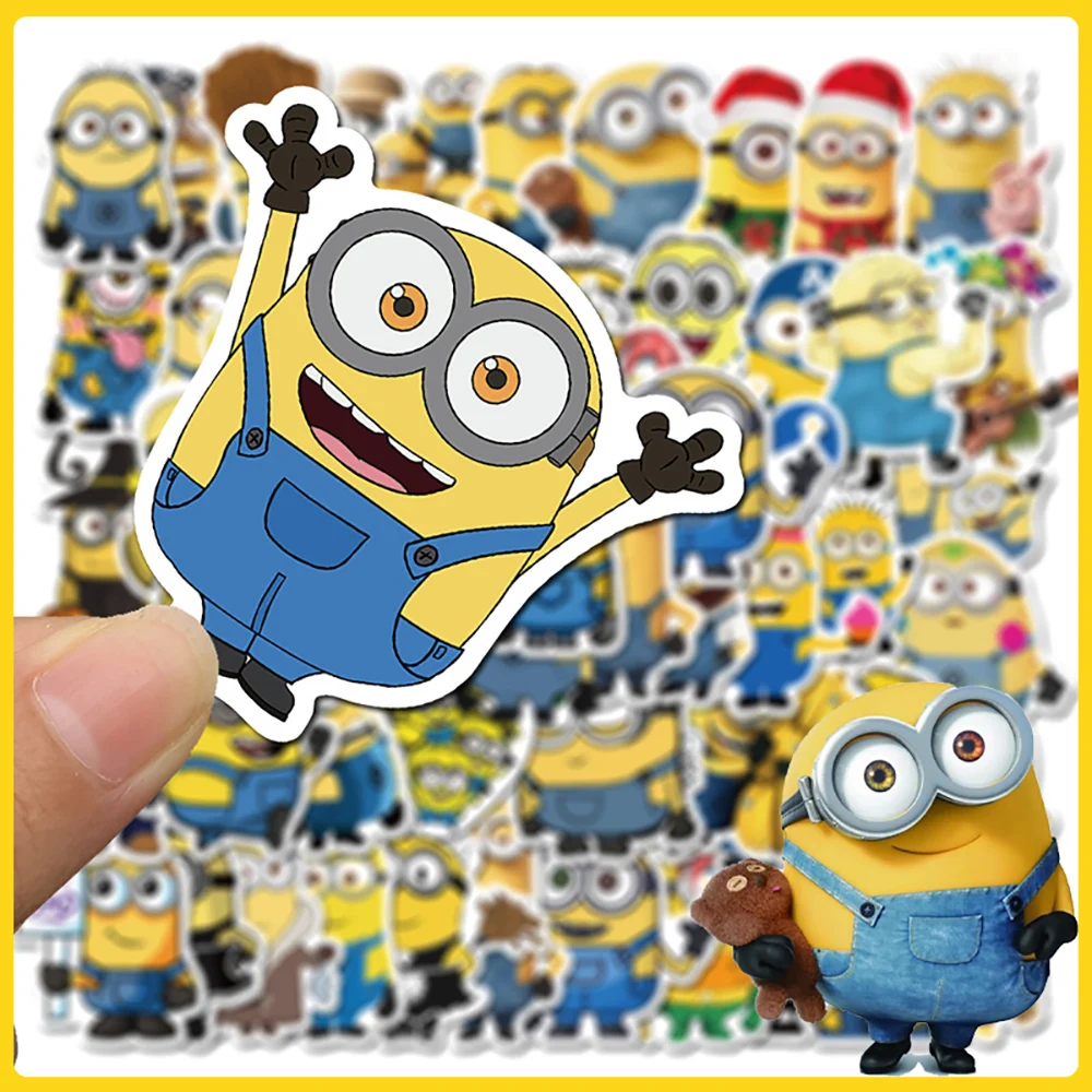 Minionki Naklejki Kawaii Anime Kevin Bob Stuart Cute Cartoon Naklejki Laptop Deskorolka Bagaż Diy Paster Prezent Urodzinowy Dla Przyjaciela