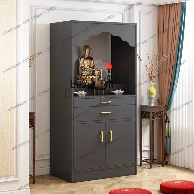 LXHousehold Minimalist Buddha Shrine Shrine Rack Economical God Position Worship Table God of Wealth CabinetSSS