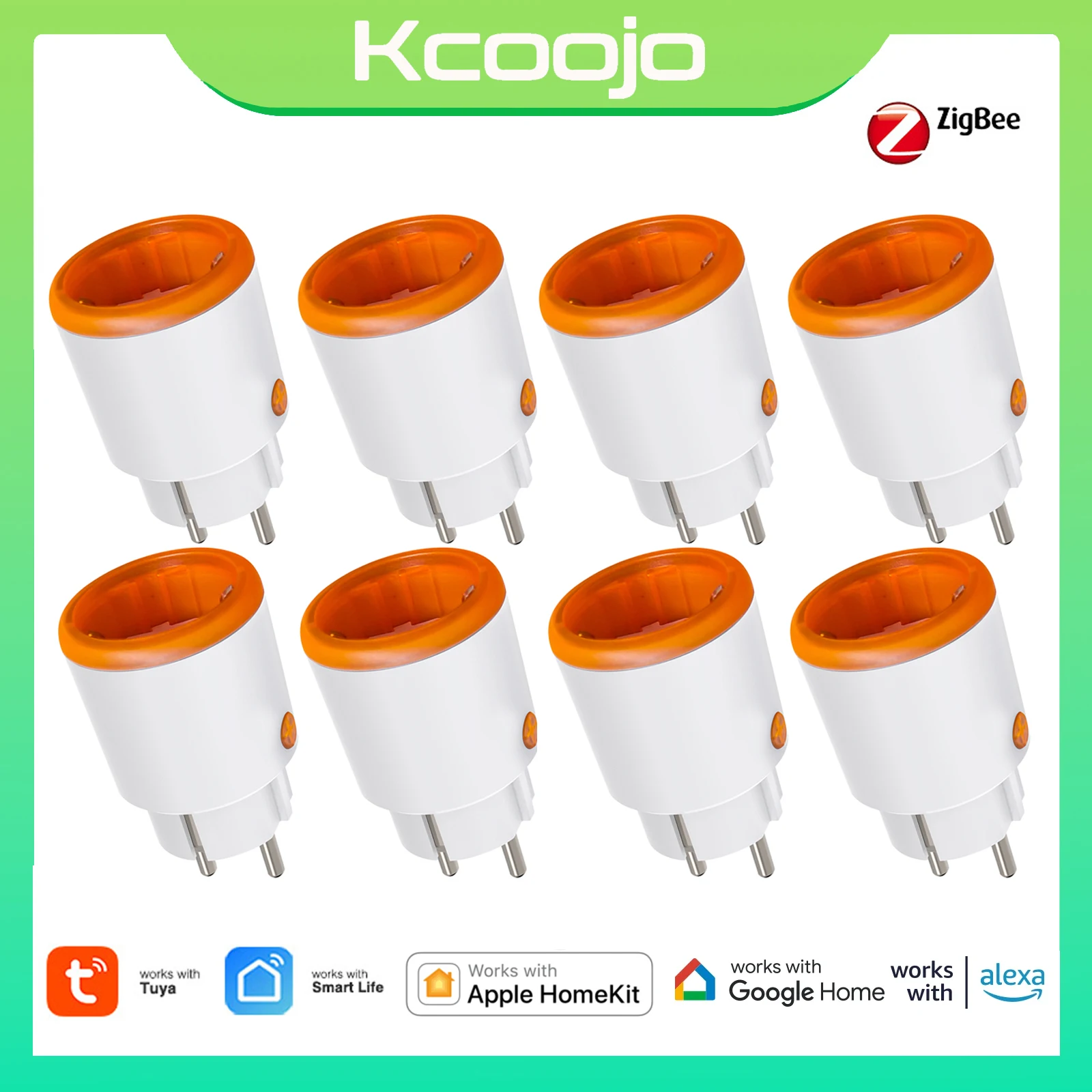 16A Smart Plug Tuya ZigBee 3.0 EU Smart Socket Energy Monitor Outlet Wireless Voice Remote Control Alexa Google Home homekit