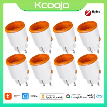 16A Smart Plug Tuya ZigBee 3,0 EU Smart Steckdose Energie Monitor Steckdose Drahtlose Sprach Fernbedienung Alexa Google Home homekit