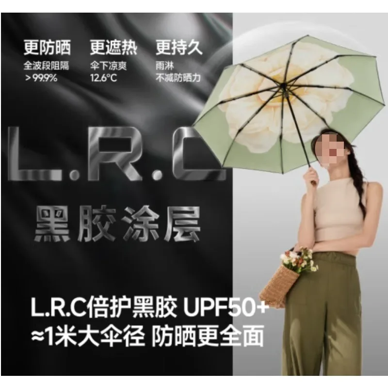 UV protection parasol, three-fold double-layer vinyl umbrella, sun protection umbrella - view 2