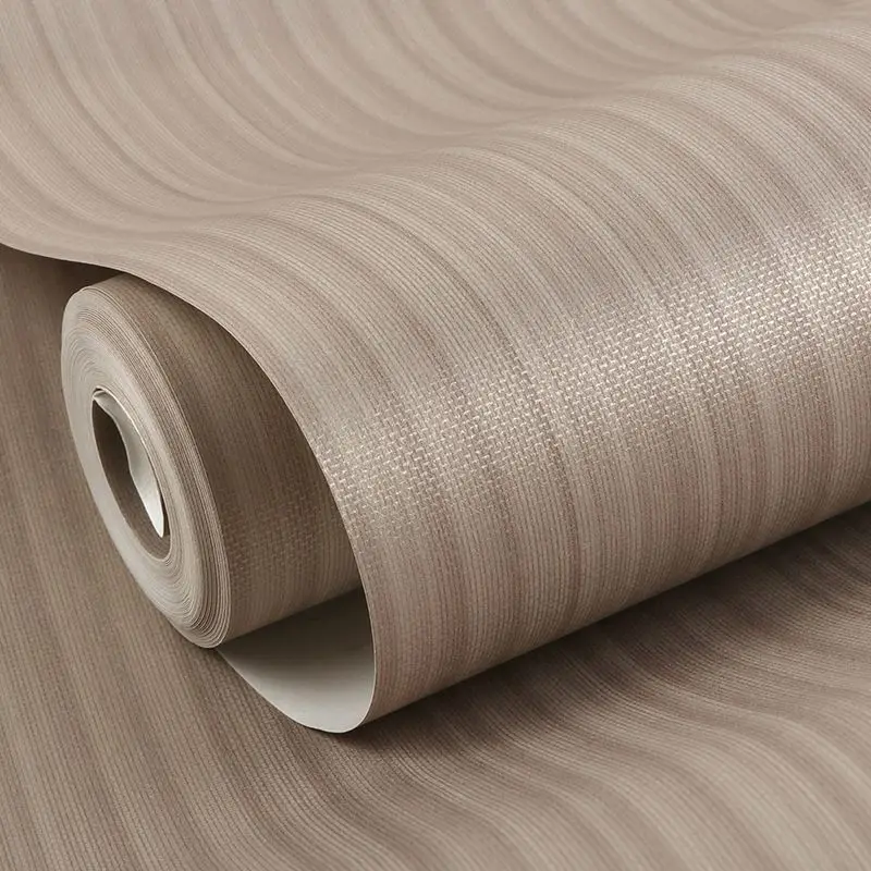 

Plain Faux Grasscloth Textured Wallpaper Vinyl Solid Color Vertical Stripes Wall Paper Living Room Bed Room Decor