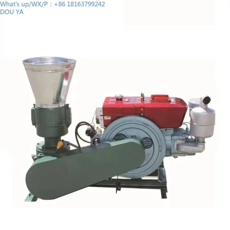

100-120KG/H Dieel Wood Pellet Mill 15HP Sawdust Presser Fuel Biomass Pellets Production Machinery Hot Sale in Canada
