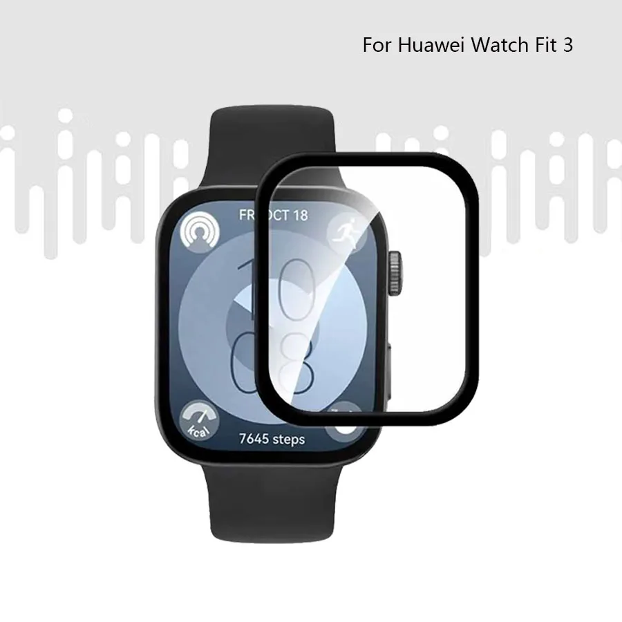 화웨이 워치용 보호대 필름, 핏 3 스크린 보호대, 3D 커브드, 화웨이 워치 핏 3 스마트워치 필름 액세서리