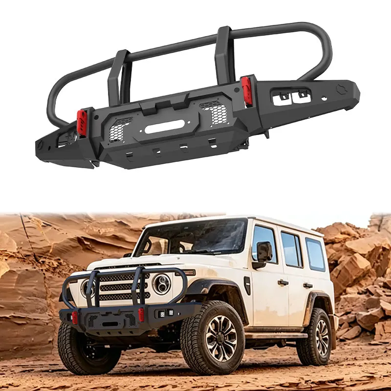 Off-road 4x4 Accessories Textured Black Bull Bar Front Bumper For Beijing BJ212