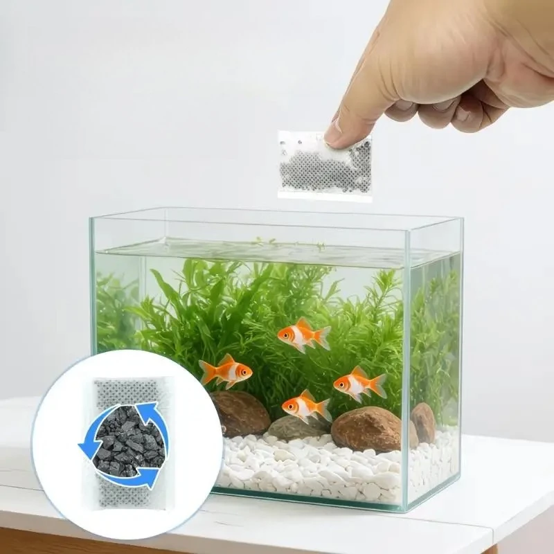 10/20/40pcs Aquarium Activated Carbon Bags Fish Tank Filter Activated Carbon Bags Filter Media Water Purifying Removes Odor