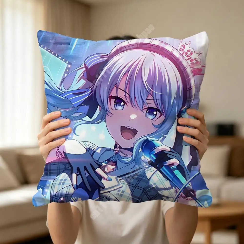 Hoshimachi Suisei H-Hololive Streamer Printed Pillow Cover Sofa Couch Student Apartment Homestay Leisure Area