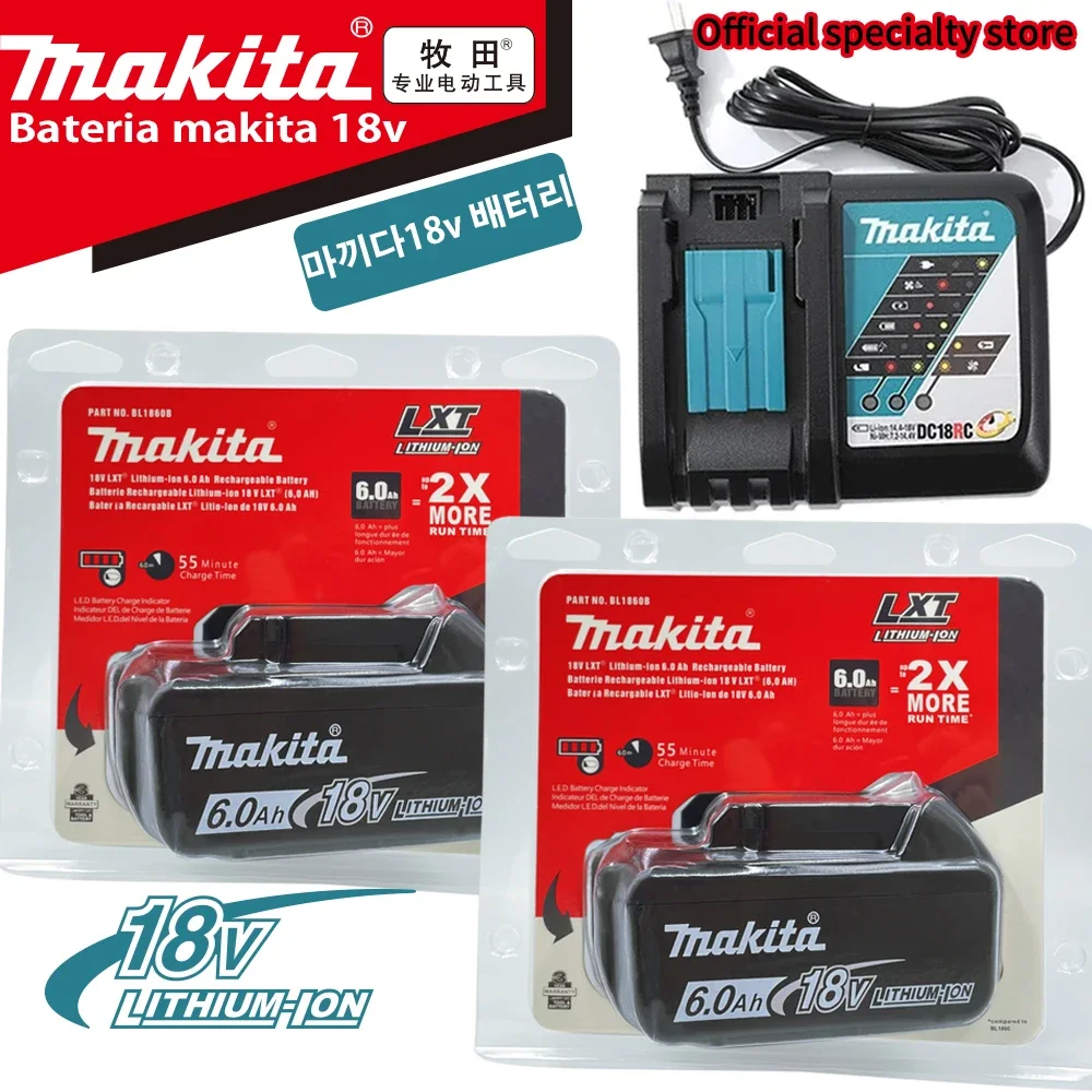 Makita Latest Upgraded BL1860 Rechargeable Battery 18 V 6.0A Lithium for Makita 18V Battery BL1840 BL1850 BL1830 BL1860B LXT 400