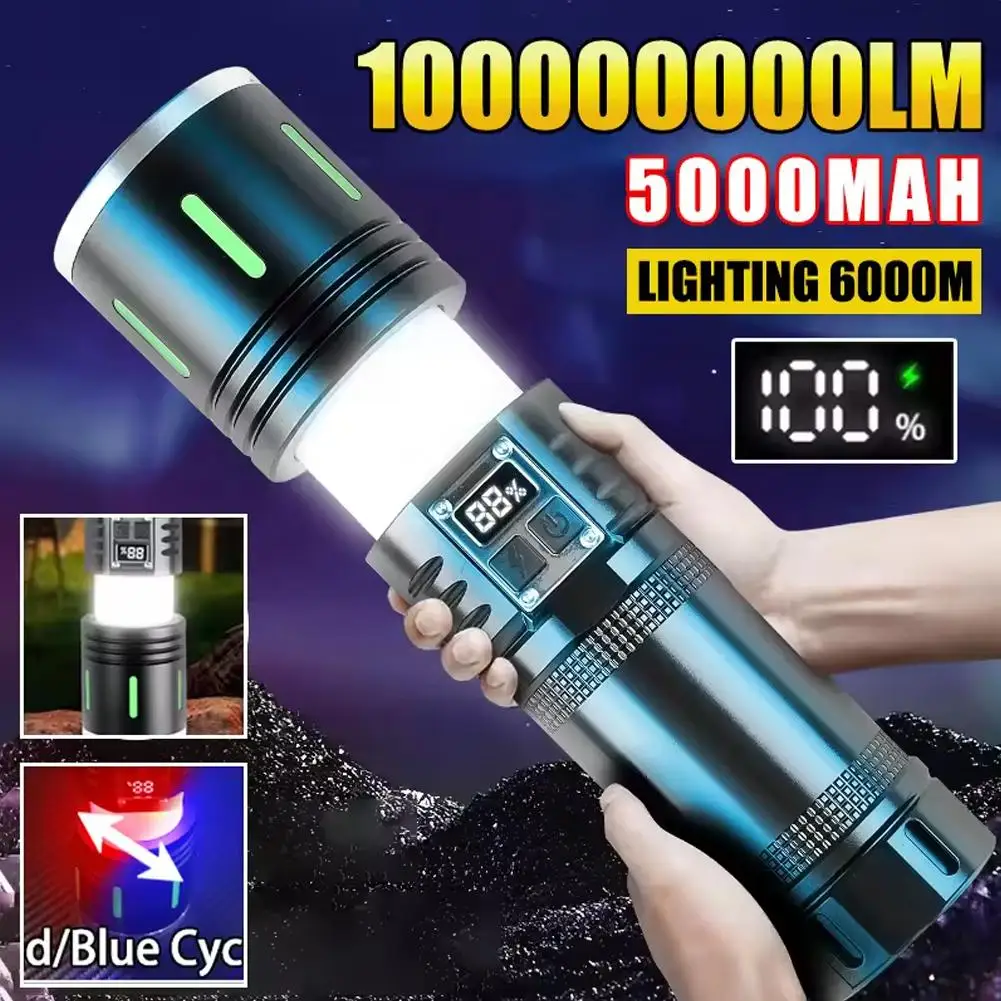 قابلة للشحن 20 واط مصباح ليد جيب التكتيكية التكبير الأضواء قوة طويلة الأمد فانوس خارجي الكاشف البنك التخييم COB Emer H1N2