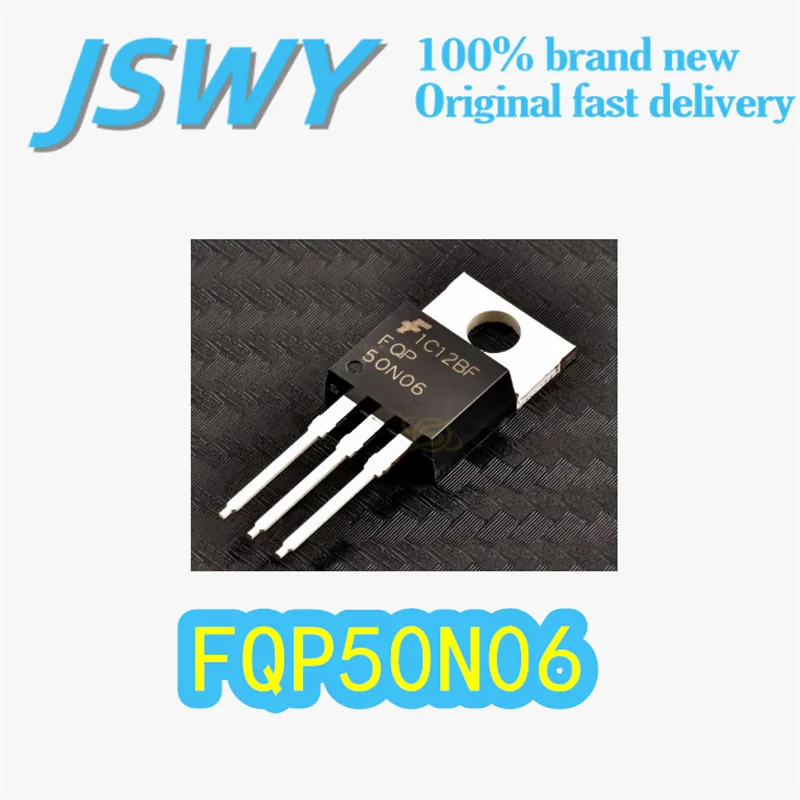 

(10/50 pieces) FQP50N06 Original 50N06 TO-220 Package N-Channel MOSFET 60V 50A High-Power Applications Electronics In Stock