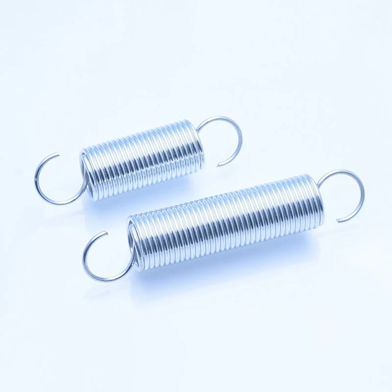 Galvanized Extension Tension Spring Open Hook Pullback Springs Zinc Plated Spring Steel Coil Draught Spring Wire Diameter 1.5mm