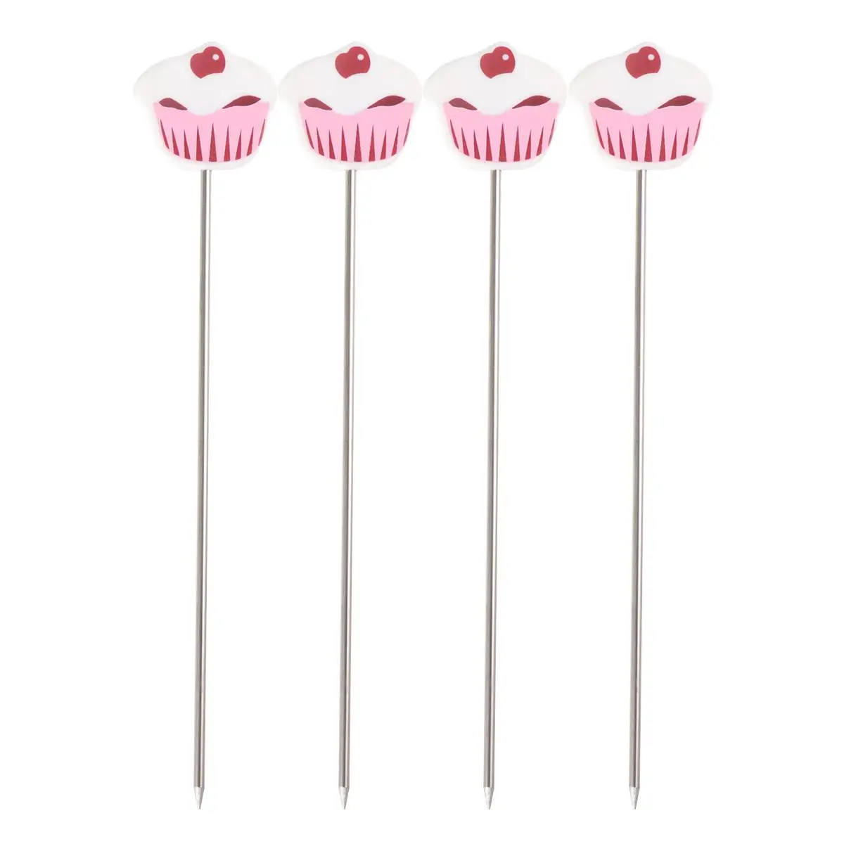 

4PCS Stainless Steel Cake Tester Baking Tools Cooking Bread Easy Wash Cute Decorative AntiSlip Grip Perfect For Gauging