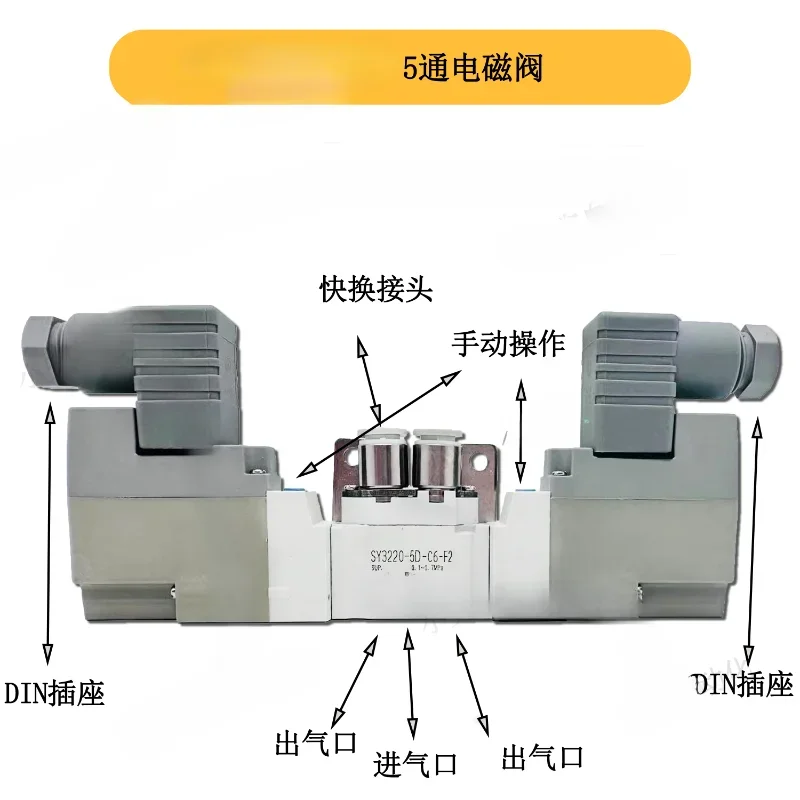 tool partsSolenoid Valve SY3220/3120-5LZD-5LZ-5LOZ-5LOZD-5MZ-5MOZ-M5-C4-C6
