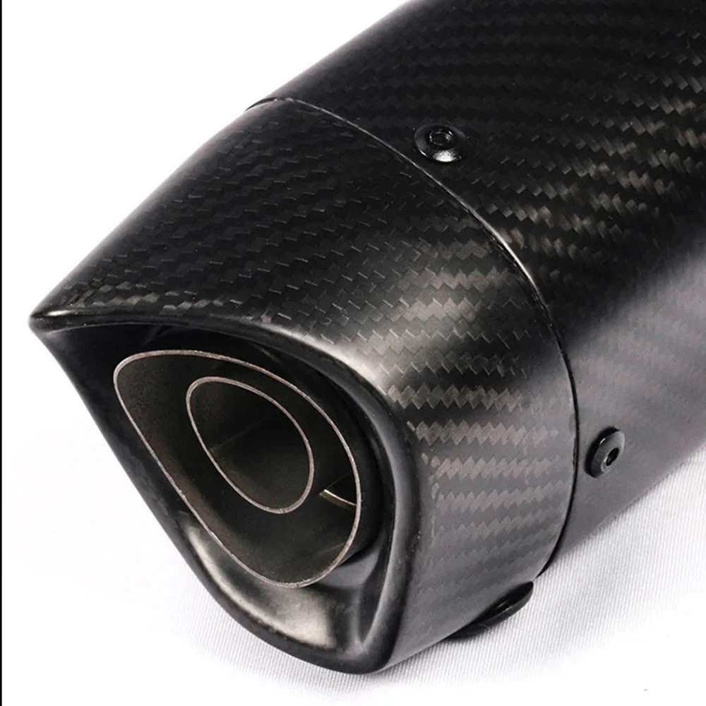 العالمي 51 مللي متر دراجة نارية السهم العادم الأنابيب ألياف الكربون العادم الهروب الخمار DB القاتل ل K8 R6 R3 Z900 GSX750R #4
