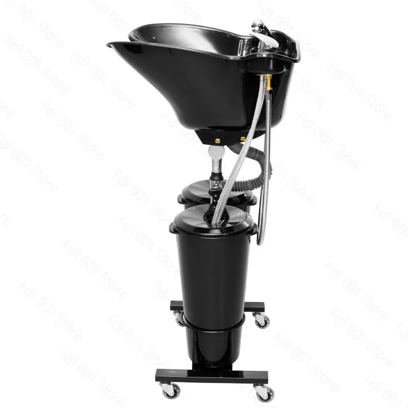 Electric shampoo basin Hair salon Portable double bucket with water pump Movable salon punch basin