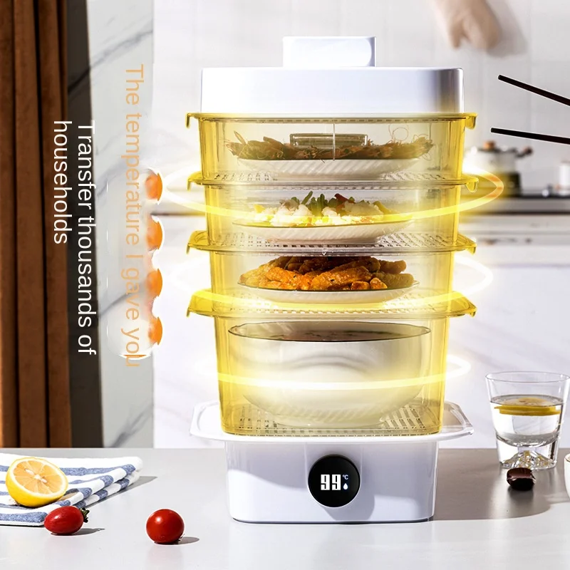 

Home Multi-layer Vegetable Cover Transparent Emperature Display Kitchen Food Cover Layered Insulation Household Small Dust-proof