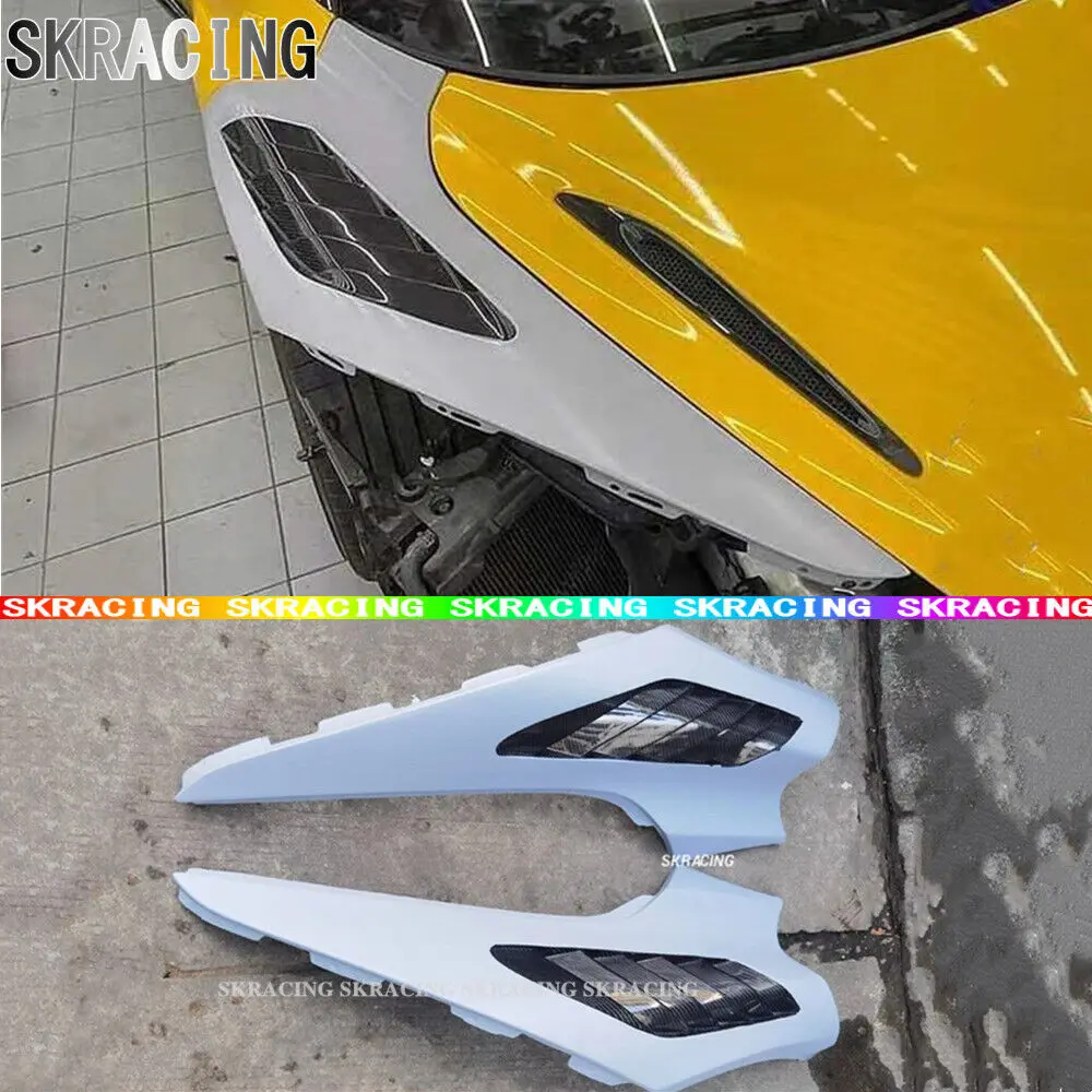 

New Style 2PCS Half Carbon Fiber Front Bumper Side Fender Cover For McLaren 720S 2017-2022 Car Accessories