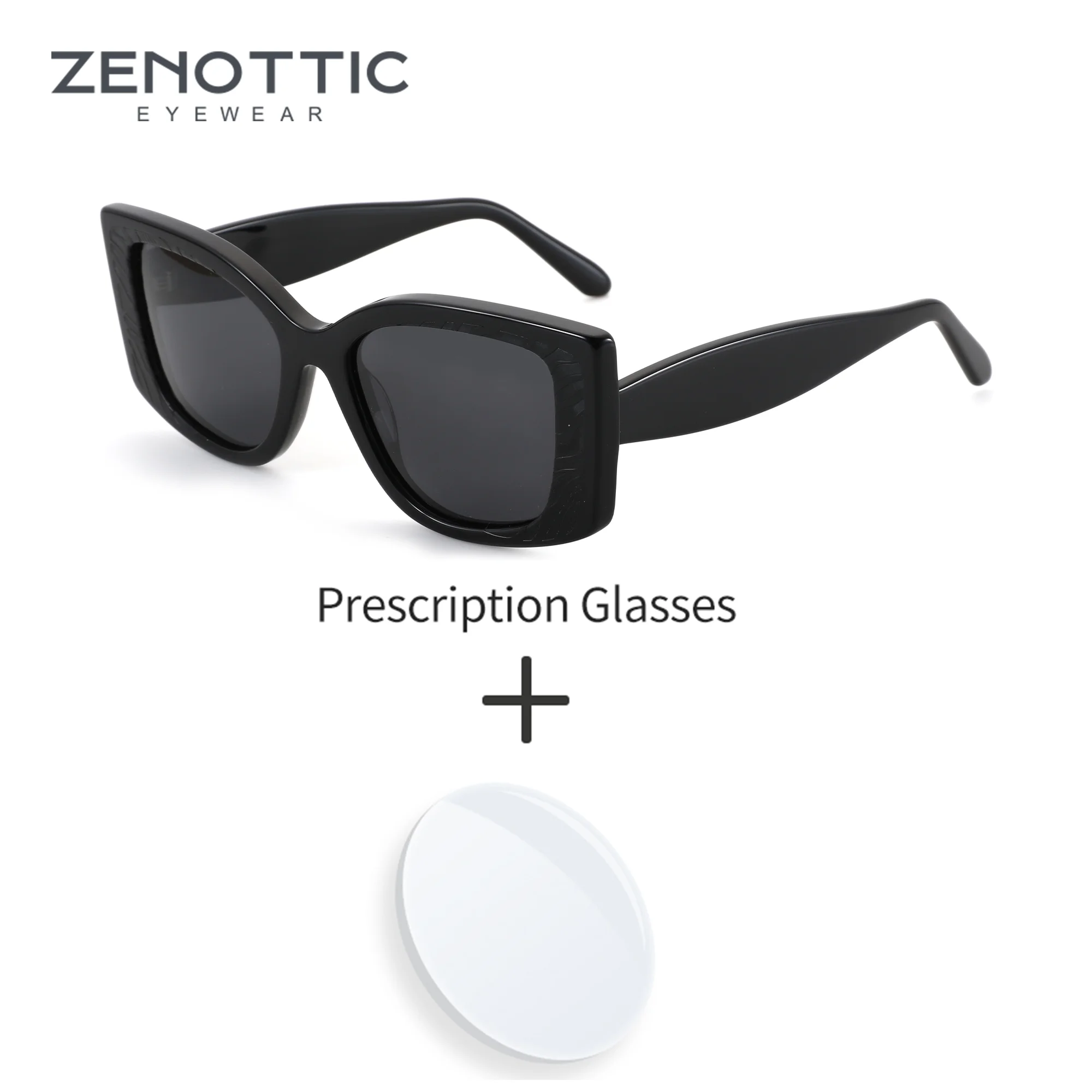 

ZENOTTIC L размер ацетатные квадратные солнцезащитные очки по рецепту для женщин поляризационные UV400 оптические солнцезащитные очки прогрессивные оттенки