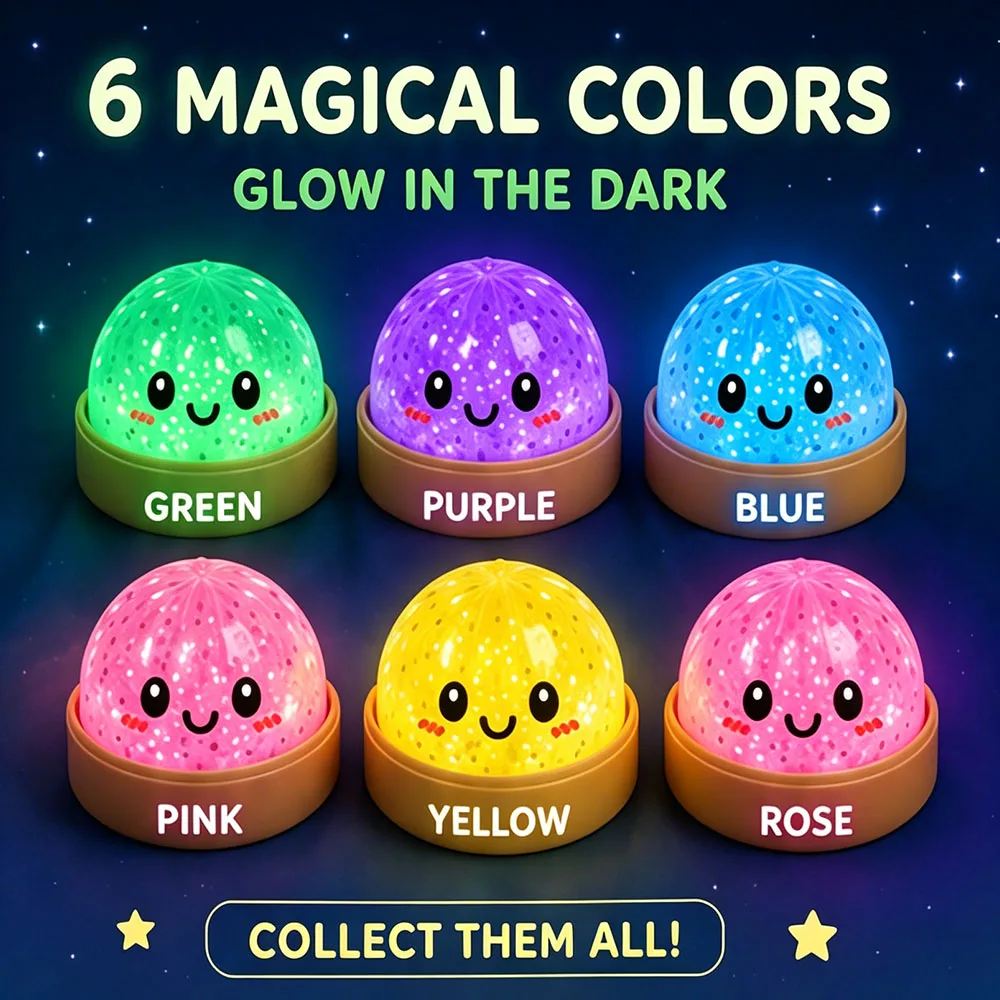 Light Up Dumpling Squishy Glow In The Dark Slow Rising Squeeze Anxiety Relief Office Desk Companion Vent Gadget Surprise Gift