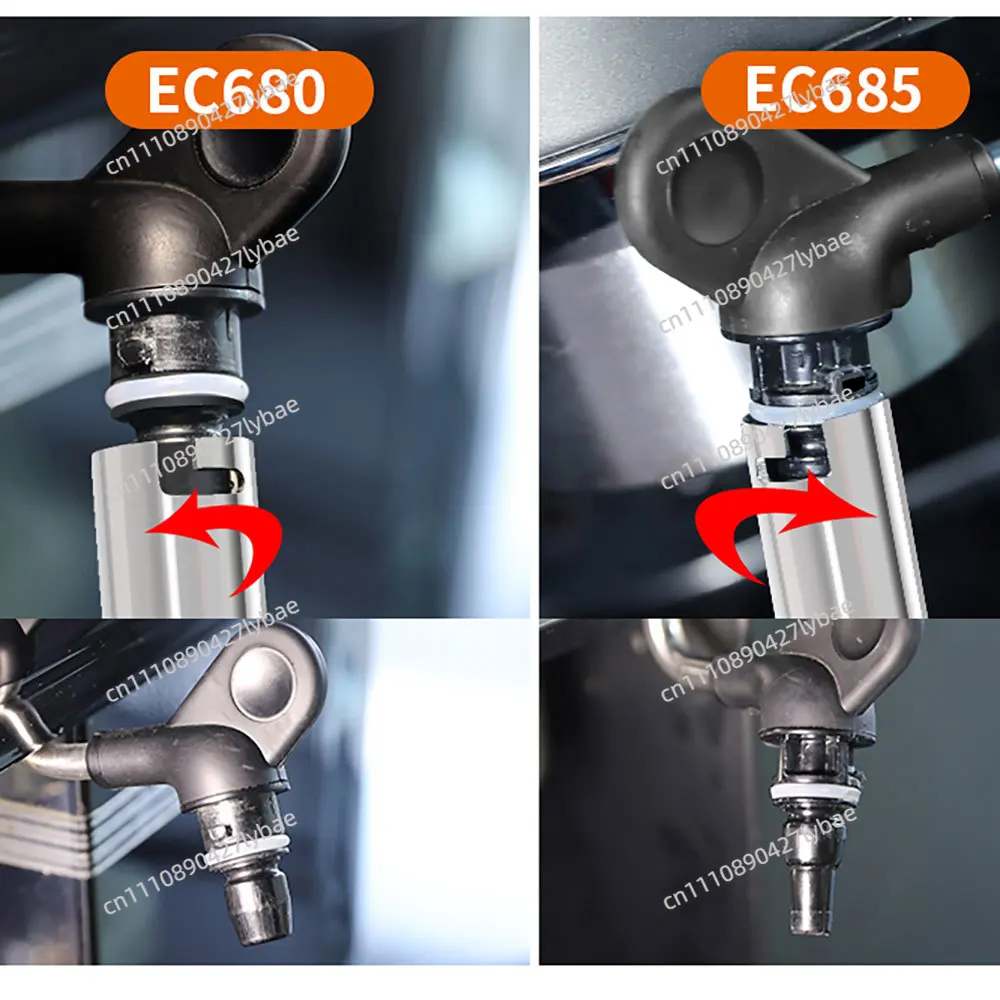 Coffee Maker Steam Nozzle Steam Wand Nozzle Stainless Steel Multiple Holes Tip Milk Foam Spout for Delonghi EC685 EC680 Replace